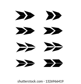 Stylizzed vector arrow set icon