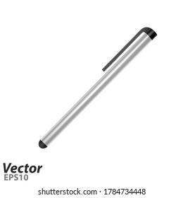 Stylus For Capacitive Touch Screens In Vector.