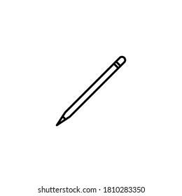 Estilo o lápiz digital para dibujar en ilustración vectorial de tableta aislada en fondo blanco