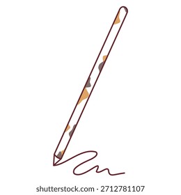 Stylus pen accessory icon drawing line graphic element