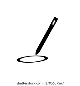 Stylus Pen Icon on White Background