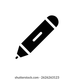 Stylus Pen Thin Tip Black Icon Minimal Design