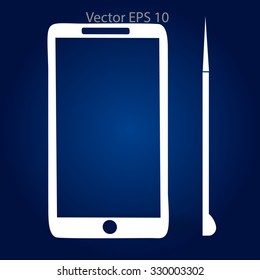 Stylus - phone sets vector icon