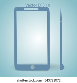 Stylus - phone sets vector icon