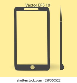 Stylus - phone sets vector icon
