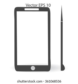 Stylus - phone sets vector icon