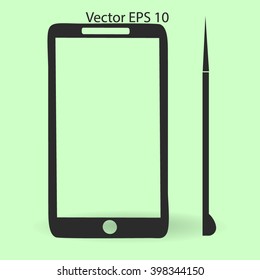 Stylus - phone sets vector icon