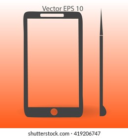 Stylus - phone sets vector icon