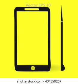 Stylus - phone sets vector icon