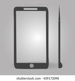 Stylus - phone sets vector icon