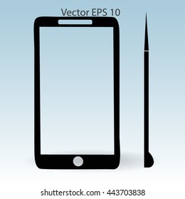Stylus - phone sets vector icon