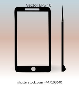 Stylus - phone sets vector icon