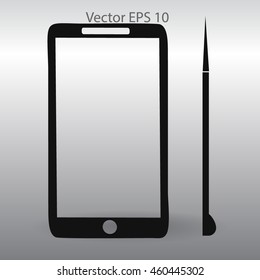 Stylus - phone sets vector icon