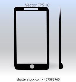 Stylus - phone sets vector icon