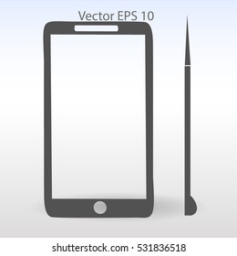 Stylus - phone sets vector icon