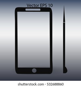Stylus - phone sets vector icon