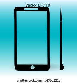 Stylus - phone sets vector icon