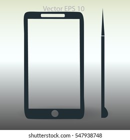 Stylus - phone sets vector icon