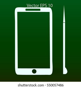 Stylus - phone sets vector icon