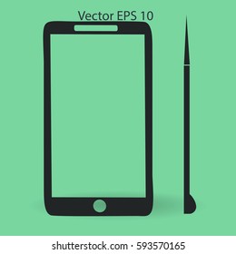 Stylus - phone sets vector icon