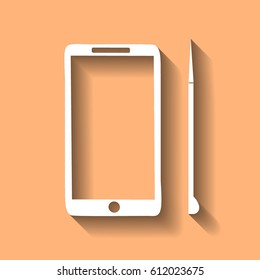 Stylus - phone sets vector icon