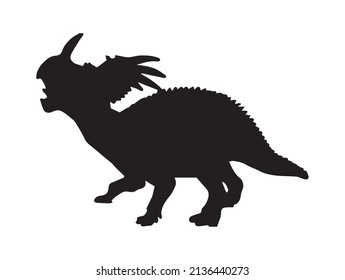 Styracosauru  , dinosaur on isolated background .