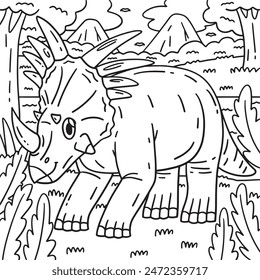 Styracosaurus Dinosaur Coloring Page for Kids