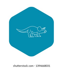 Styracosaurus dinosaur icon. Outline illustration of styracosaurus dinosaur vector icon for web