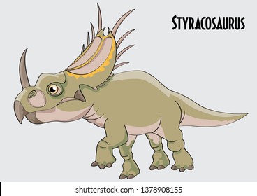 Styracosaurus dinosaur vector