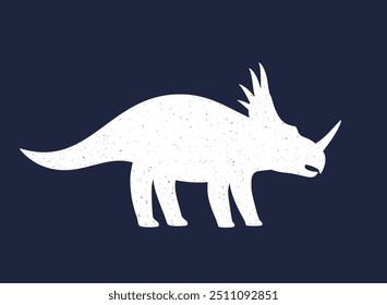 Styracosaurus, dinosaur vector illustration with texture