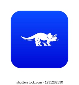 Styracosaurus icon digital blue for any design isolated on white vector illustration