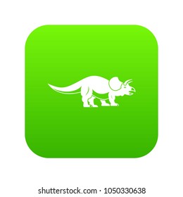 Styracosaurus icon digital green for any design isolated on white vector illustration