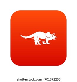 Styracosaurus icon digital red for any design isolated on white vector illustration