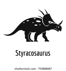 Styracosaurus icon. Simple illustration of styracosaurus vector icon for web.