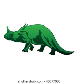 styracosaurus vector illustration