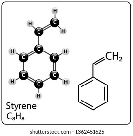 Styrene Molecule Structure