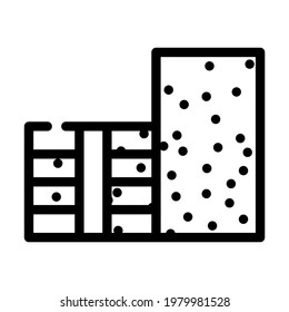 styrofoam building material line icon vector. styrofoam building material sign. isolated contour symbol black illustration