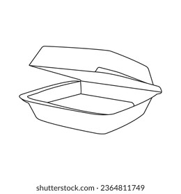 Styrofoam lunch box icon vector illustration design