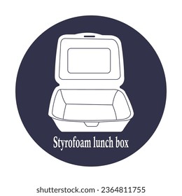 Styrofoam lunch box icon vector illustration design