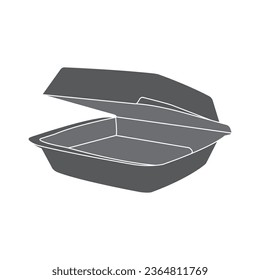 Styrofoam lunch box icon vector illustration design