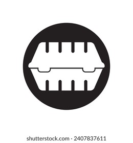 Styrofoam lunch box icon vector illustration design