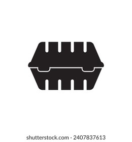 Diseño vectorial de la caja de almuerzo de poliestireno