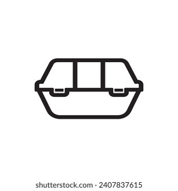 Styrofoam lunch box icon vector illustration design