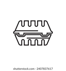 Styrofoam lunch box icon vector illustration design