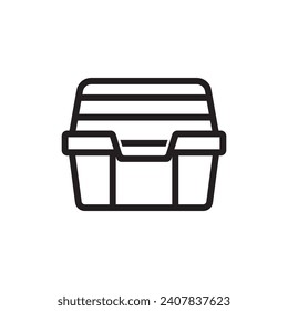 Styrofoam lunch box icon vector illustration design
