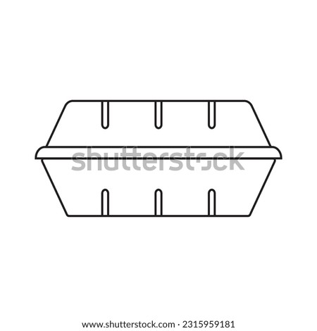 Styrofoam lunch box icon vector illustration design