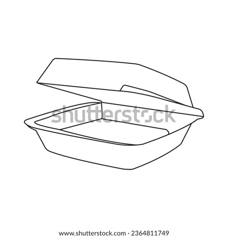 Styrofoam lunch box icon vector illustration design