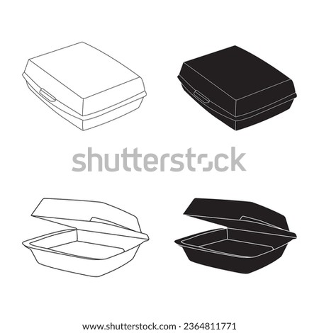 Styrofoam lunch box icon vector illustration design