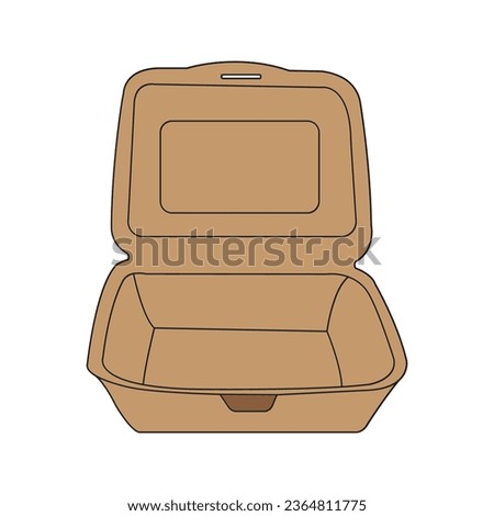 Styrofoam lunch box icon vector illustration design