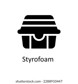Styrofoam  Vector   solid Icons. Simple stock illustration stock